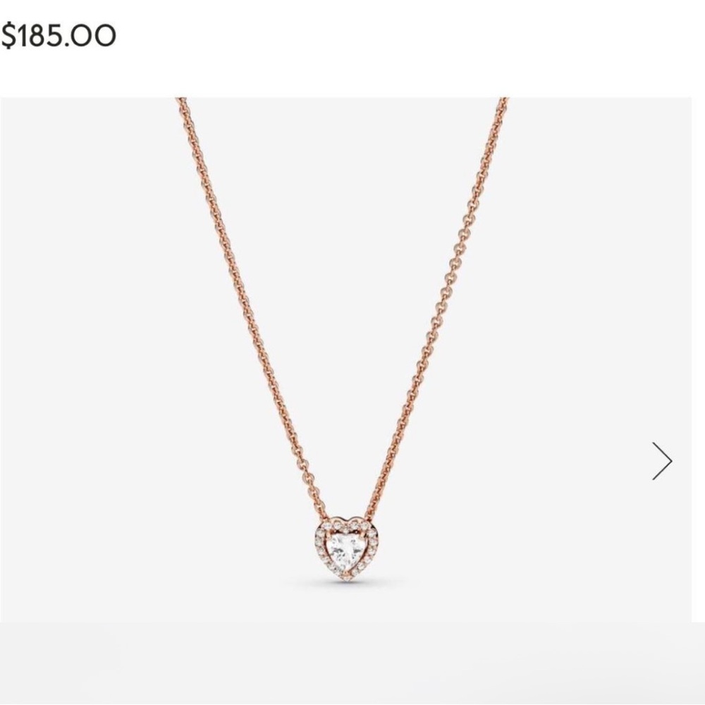 Pandora Rose gold heart pendant necklace

Good condition